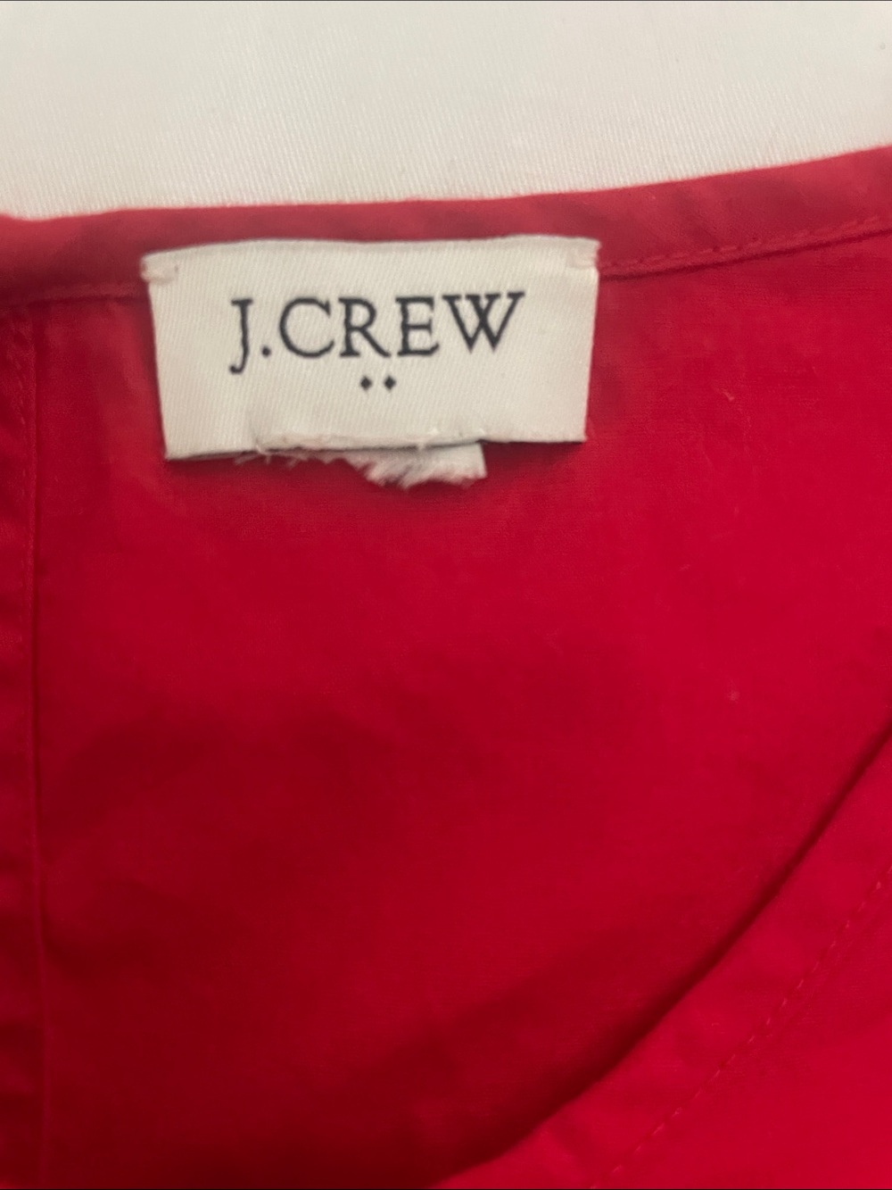 J. Crew Red Puff Sleeve Blouse - Picture 2 of 6